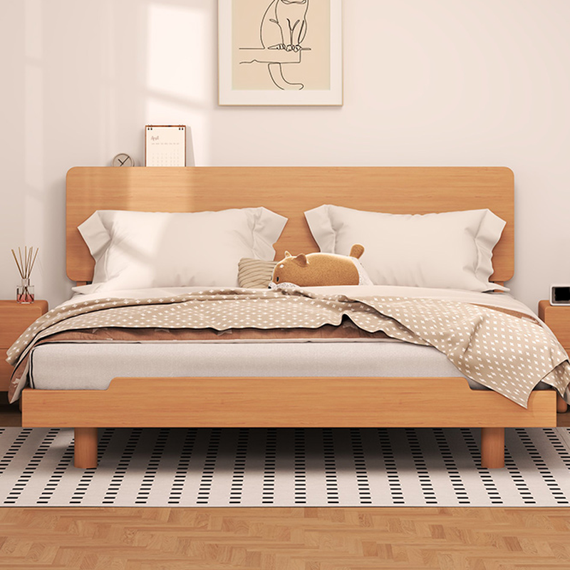 Natural Colour Modish Pallet Bed Frame with Pine Wood Slats