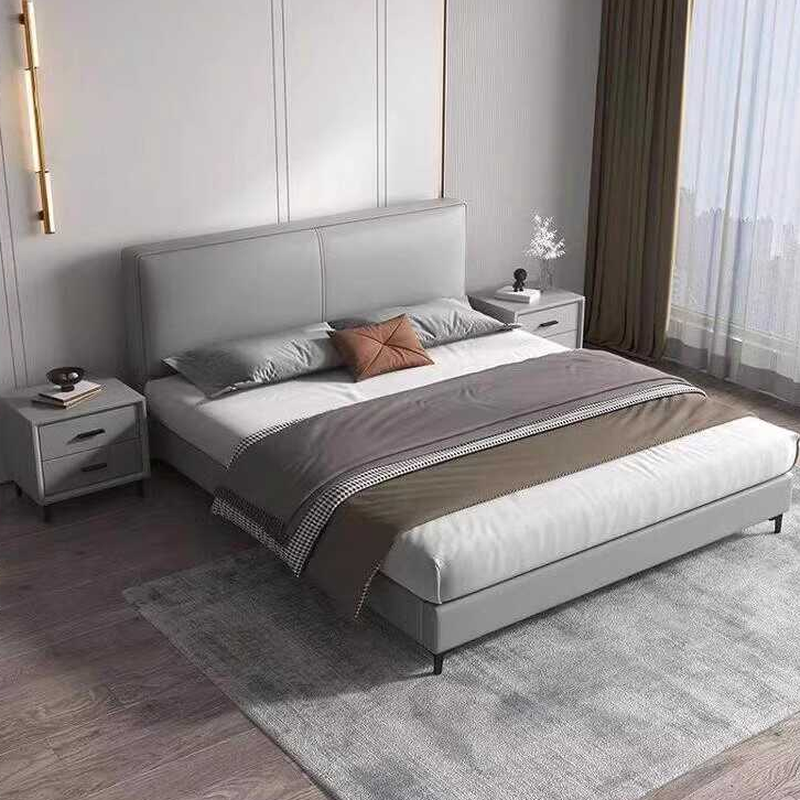 Casual Gray Panel Bed for a Relaxed Style