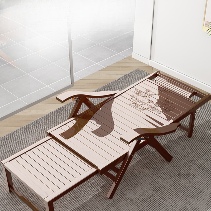 Solid Colour Timber Recline Chairs with Non Rocking Base, Removable Cushion, Locking Back Angle, and Independent Foot Movement