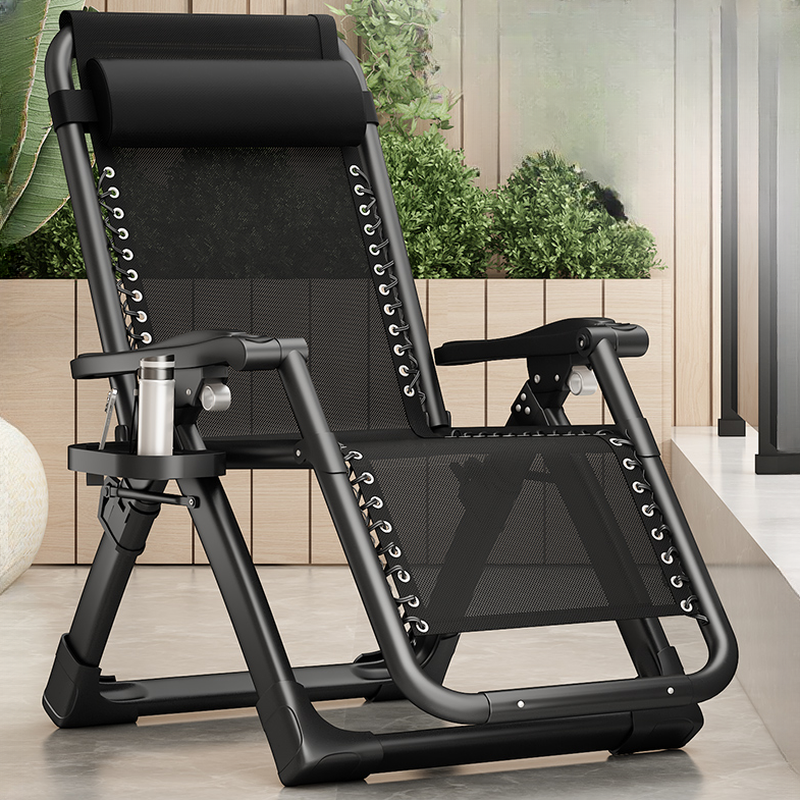 Ink/Grey Recliner Armchair with Non-Rocking Base, Removable Cushion, Pillow, Stitch-tufted, Cup Holder, and Locking Back Angle