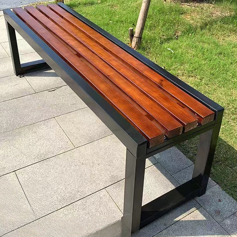 Art Deco Auburn Manufactured Wood Patio Bench with Multicolour Accents