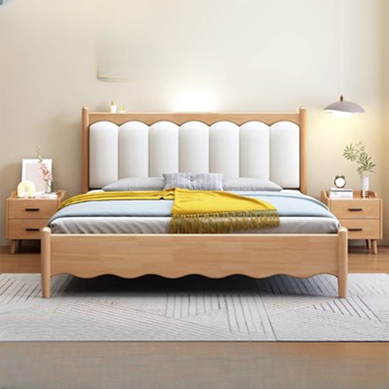 Casual Natural Finish Platform Storage Bed