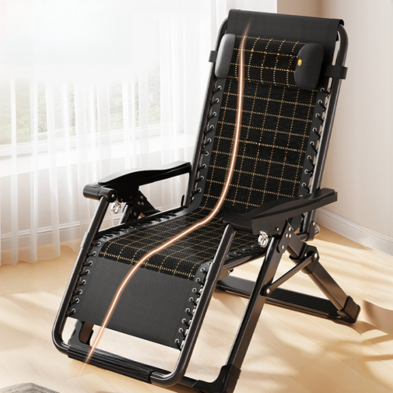Checkered Chair Recliner, Fold Away with Headrest