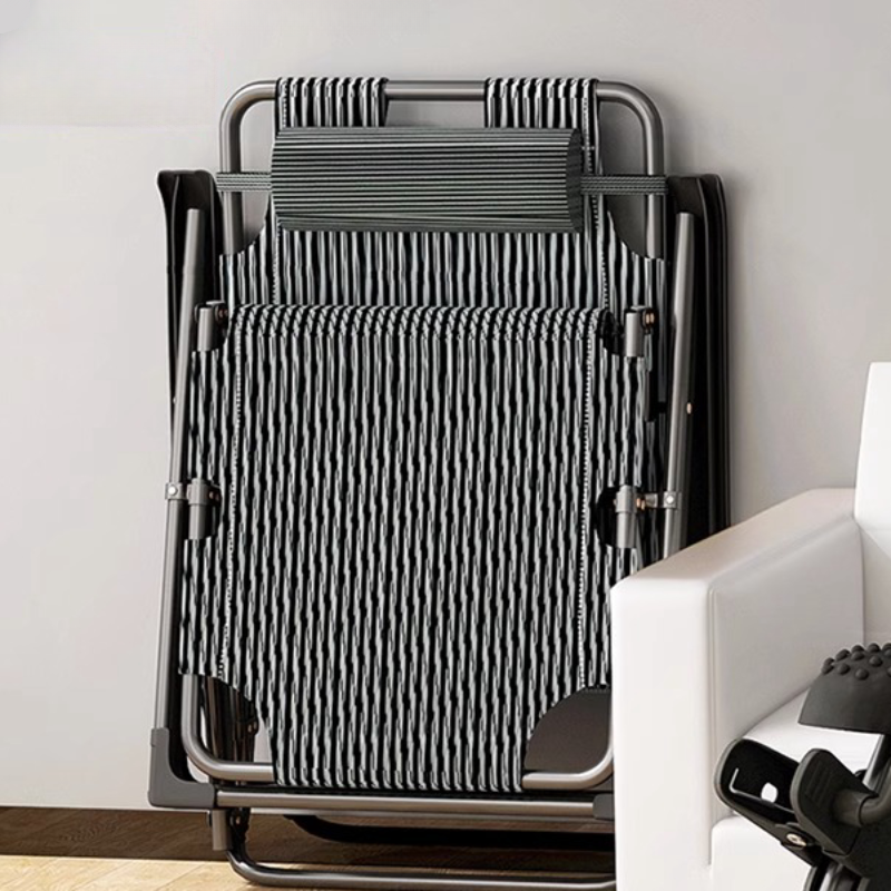 Striped Chair Recliner, Fold Away with Headrest