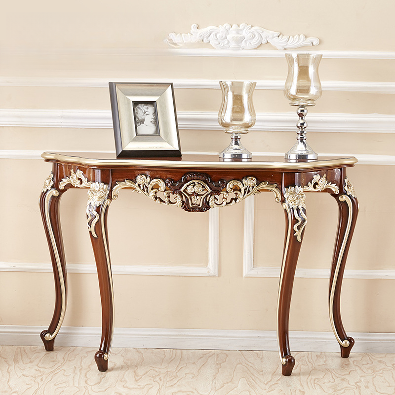 Lumber Free Form Foyer Table in Brown with 4 Legs in a Simplistic Style