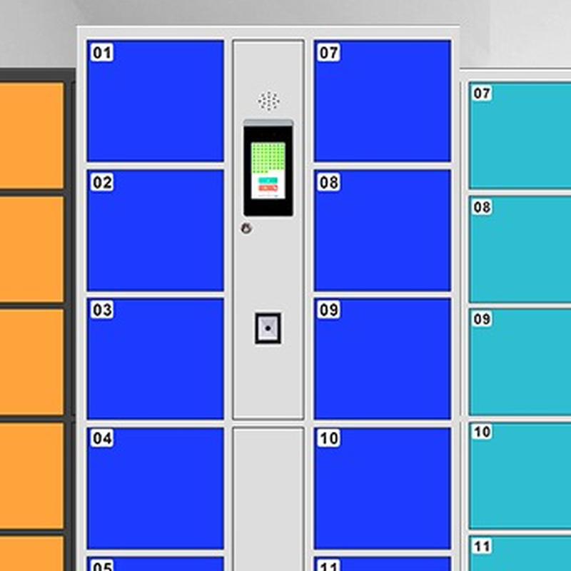 Modern Metal Lockers in Cerulean/Apricot Colour/Yellow, Lockable, 3-Wide/4-Wide/2-Wide, Installation Required/Partial Assembly