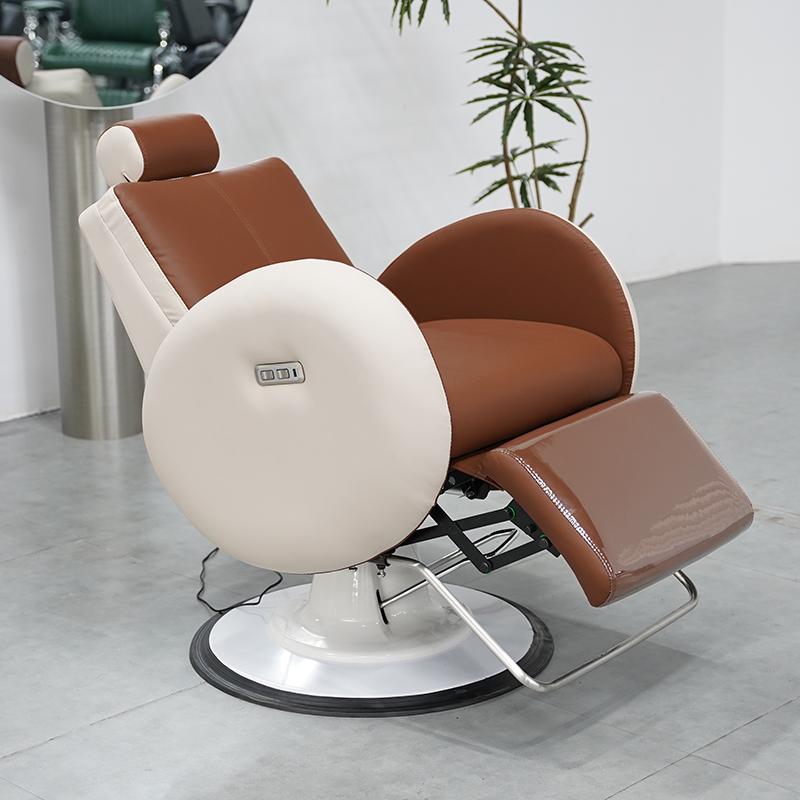 Motorized Scratch Resistant Barber Chair with Adjustable Foot Pedestal