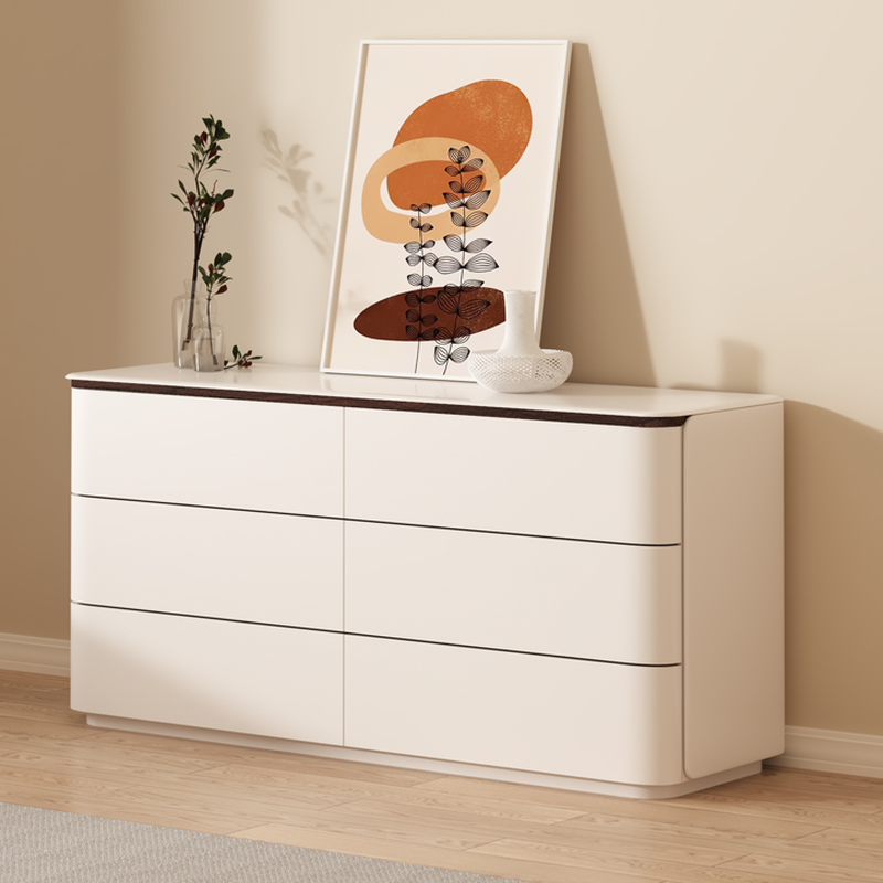 Art Deco Hardwood Horizontal Console Dresser with 8 Drawers/6 Drawers