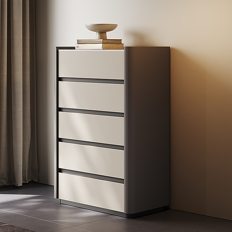 Casual Manufactured Wood Console Dresser/Semainier with 5/6 Drawers in Horizontal/Vertical Orientation