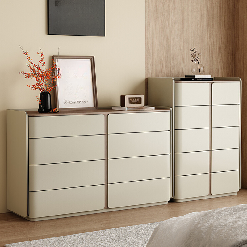Modern Simple Style Bleached Wood Horizontal/Vertical Console Dresser with 8 Drawers/10 Drawers