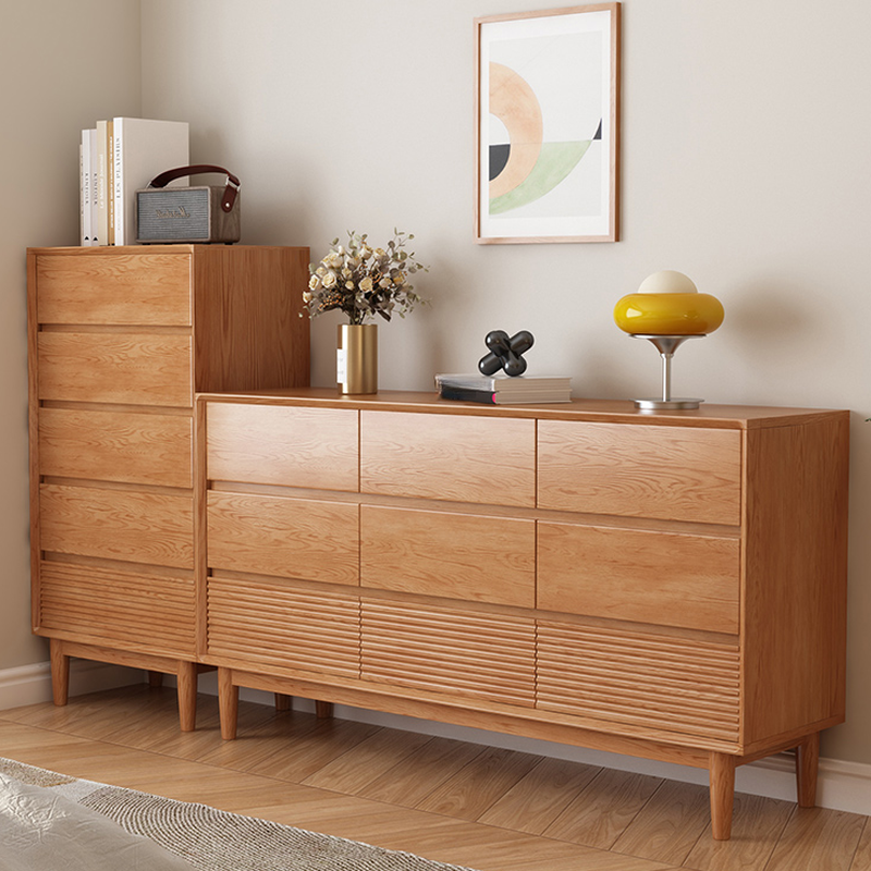 Modish Sepia Horizontal/Vertical Double Dresser/Lingerie Chest in Hardwood with 5 Drawers/8 Drawers/9 Drawers