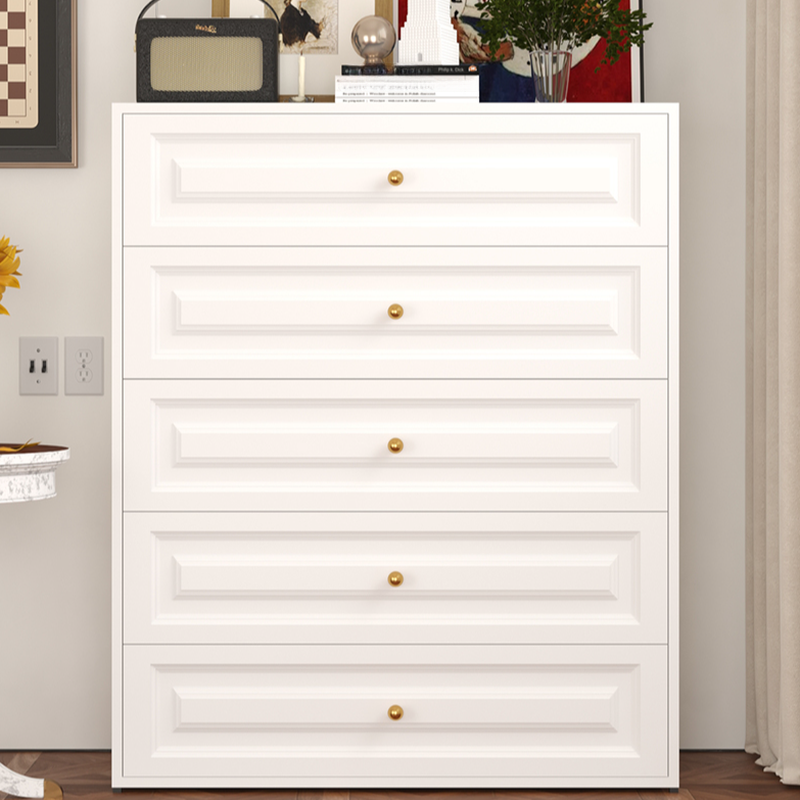 Chalk Simplistic Steel Lingerie Chest/Double Dresser with 3/4/5 Drawers, Vertical/Horizontal Orientation