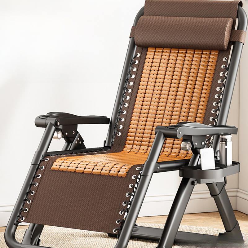 Floral Pattern Arm Recliner, Space-saving with Headrest and Cup Holder