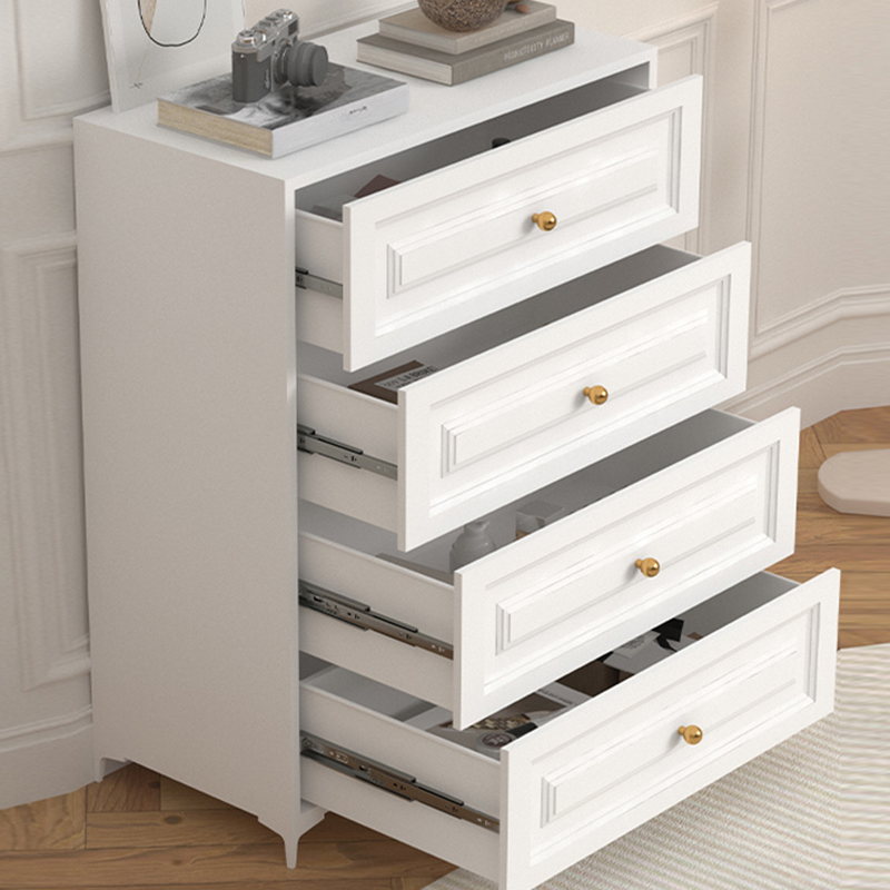 White Trendy Metal Semainier/Console Dresser with Multiple Drawers and Orientations