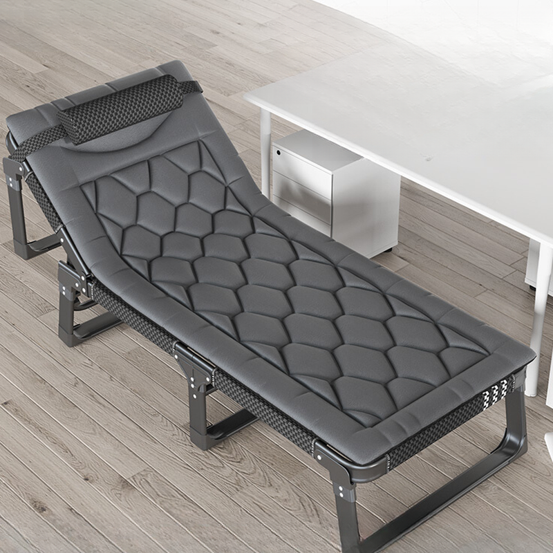 Ink Pop-Up Arm Recliner with Upholstered Iron Frame, Non-Rocking Base, Removable Cushion, Locking Back Angle, and Headrest