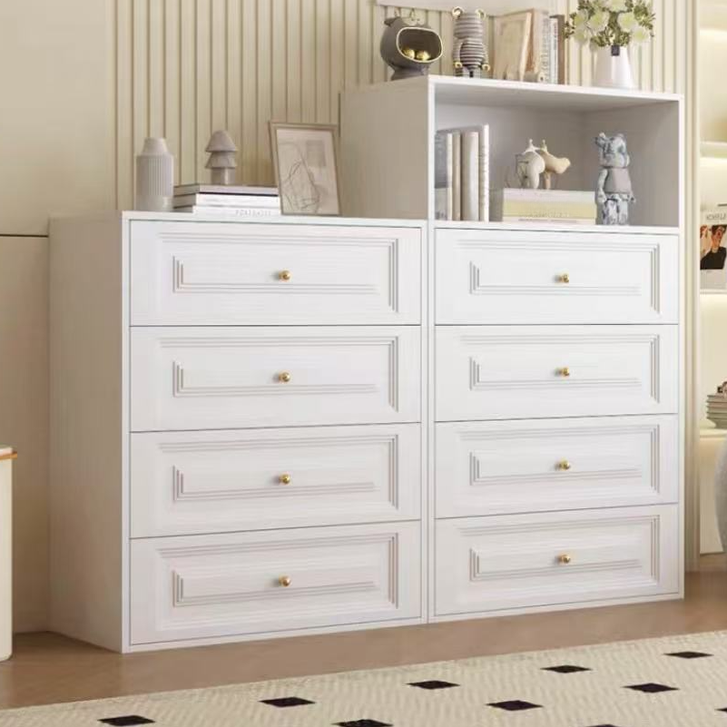 Vertical Alloy Chalk Bachelor Chest/Lingerie Chest/Double Dresser with 5 Drawers/6 Drawers/4 Drawers in a Contemporary Style