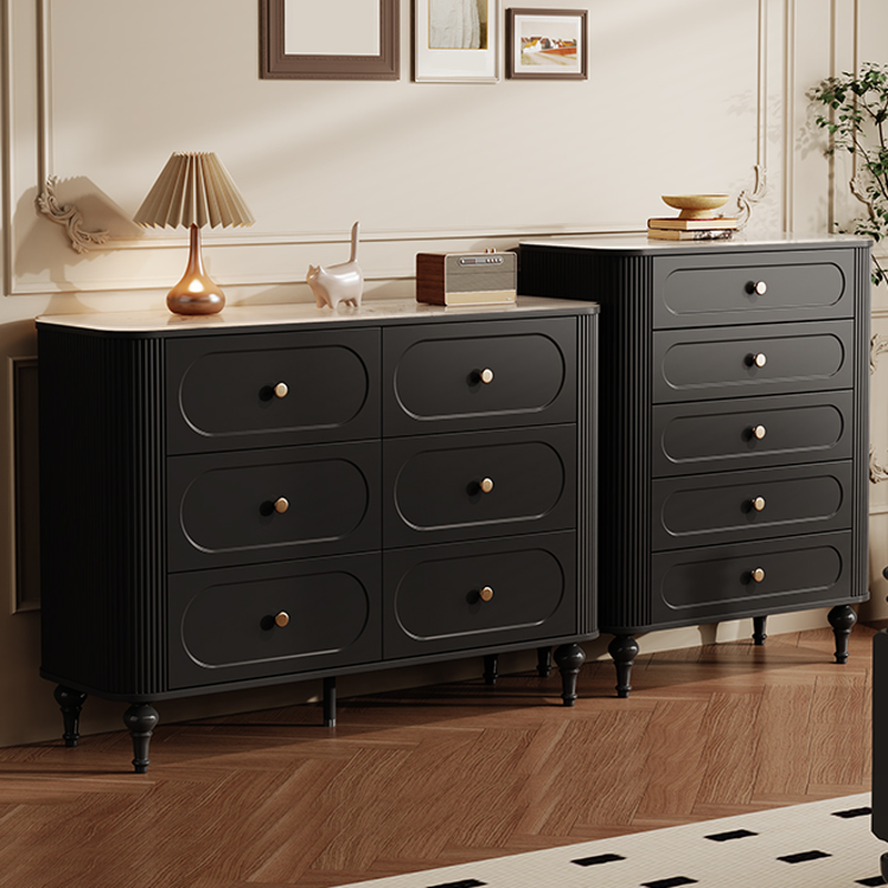 Wood Ink Horizontal/Vertical Console Dresser/Semainier with 5 Drawers/6 Drawers/7 Drawers in a Modern Simple Style