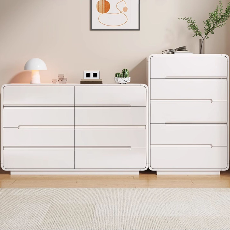 Chalk Simplistic Reclaimed Wood Double Dresser/Bachelor Chest/Lingerie Chest with 6/8/4 Drawers in Horizontal/Vertical Orientation