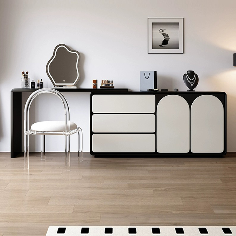 Scalable 2-in-1 Vanity Set with Adjustable Touch and Brightness, Lighting System, and Door for Sleeping Room