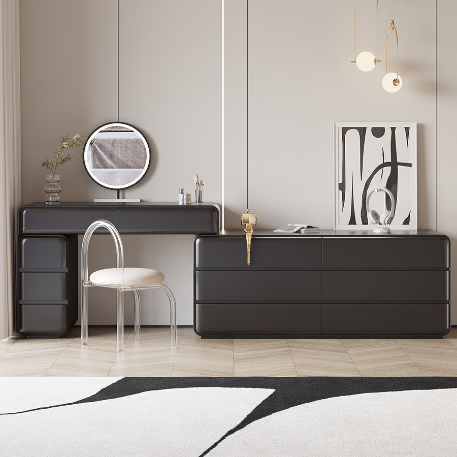 2-in-1 Scalable Illumination Light Vanity Set with 11 Drawers, Adjustable Touch and Adjustable Brightness, Sleeping Room