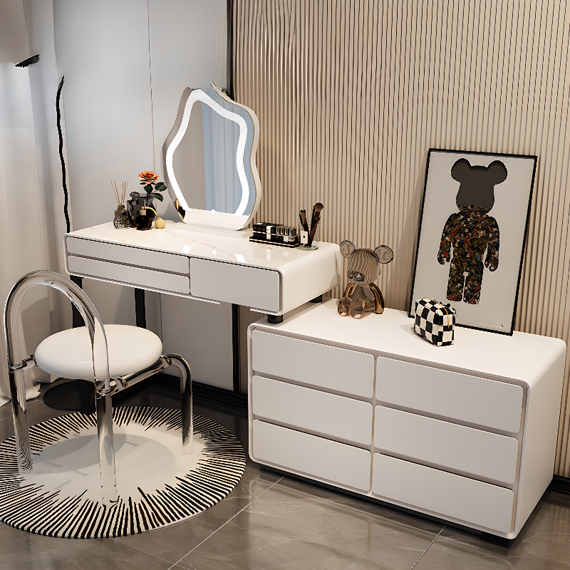 9 Drawers Vanity Set Scalable 2-in-1 for Sleeping Room