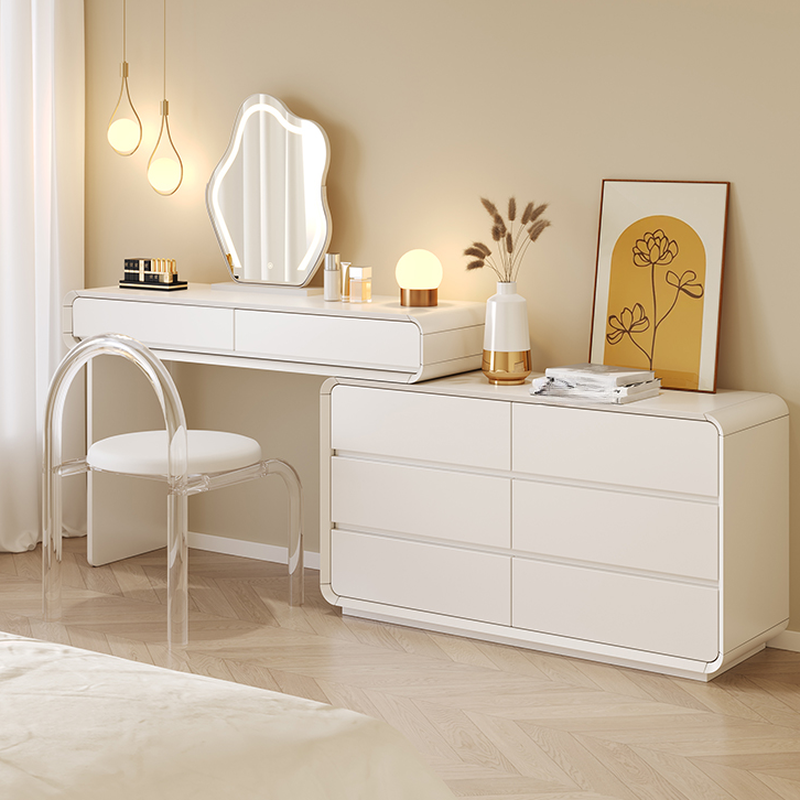 L-Shape Scalable Push-Pull 2-in-1 Makeup Vanity for Sleeping Room