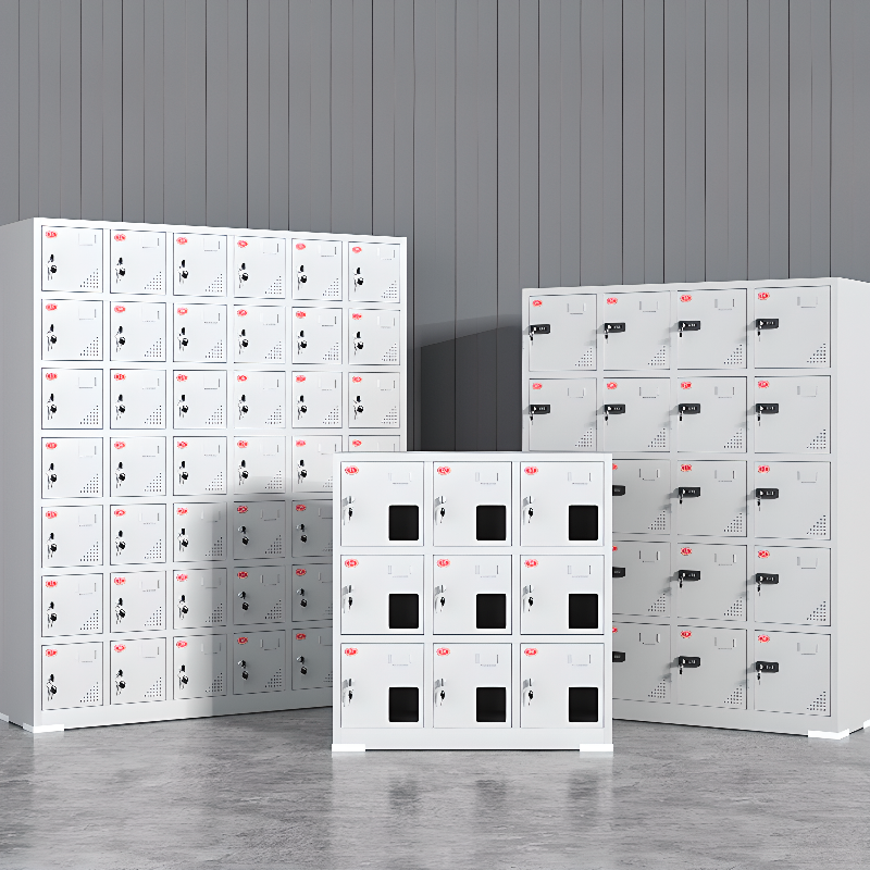 Chalk Steel Employee Lockers with Locker Base, 6 or more/5-layer/4-tier, 5-Wide or more/4-Wide/3-Wide
