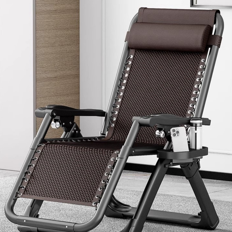 Casual Standard (No Motion) Midnight Black/Azure/Lime Green Reclining Reading Chair with Alloy Frame, Removable Cushion, Locking Back Angle and Independent Foot Movement