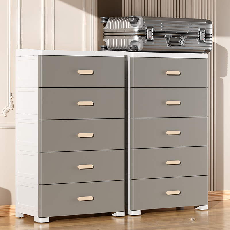 Simple Plastic & Acrylic Vertical Lingerie Chest with 5/6 Drawers