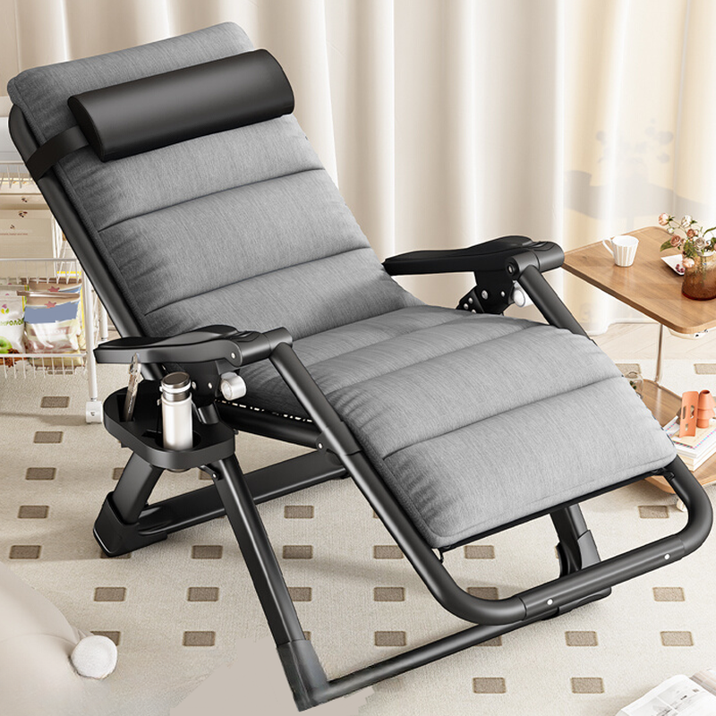 Stitch-tufted Recliner Chair with Locking Back Angle, Independent Foot Movement, Alloy Frame and Detachable Cushion in Olive Green/Dove Grey, Standard (No Motion) Base