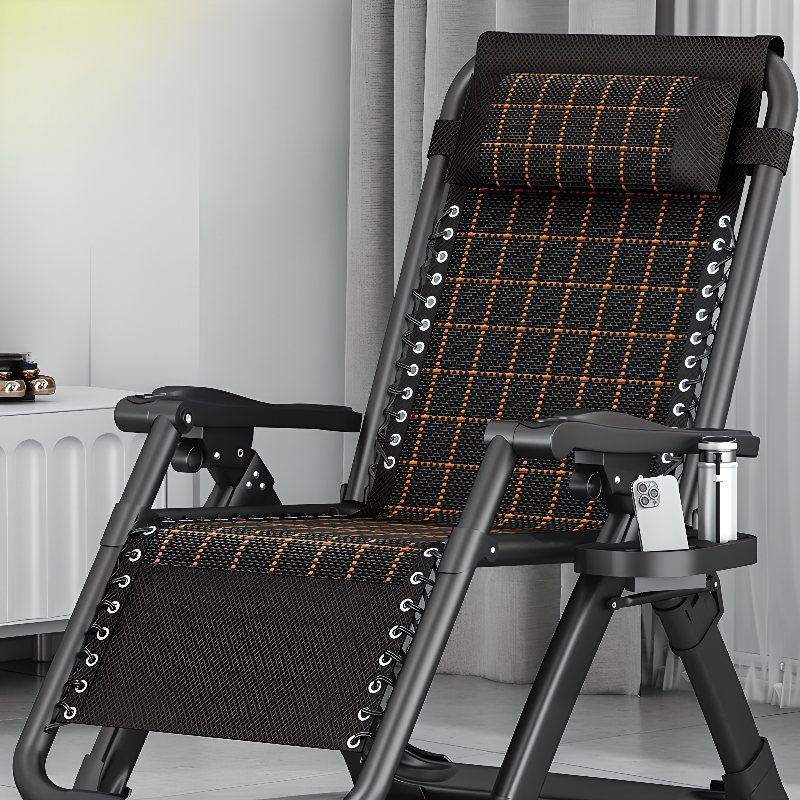 Casual Standard (No Motion) Solid Colour Sepia/Yellow Reclining Accent Chair with Locking Back Angle, Alloy Frame and Independent Foot Movement