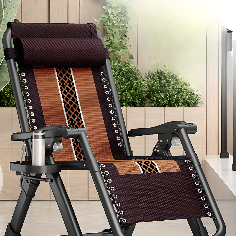 Modern Simple Style Solid Colour Alloy Frame Auburn Non Rocking Locking Back Angle Chair Recliner with Independent Foot Movement