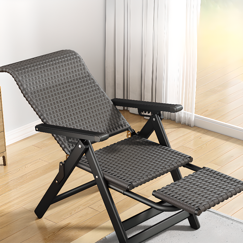 Auburn/Dove Grey Alloy Stitch-tufted Recliner Chair with Independent Foot Movement, Locking Back Angle & Lumbar Support, Standard (No Motion)