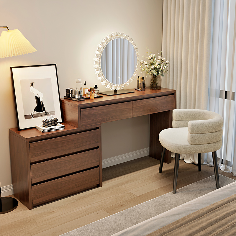 Multi-Purpose Vanity Set with LED Lighting, Scalable, Push-Pull, Adjustable Touch, and Adjustable Brightness