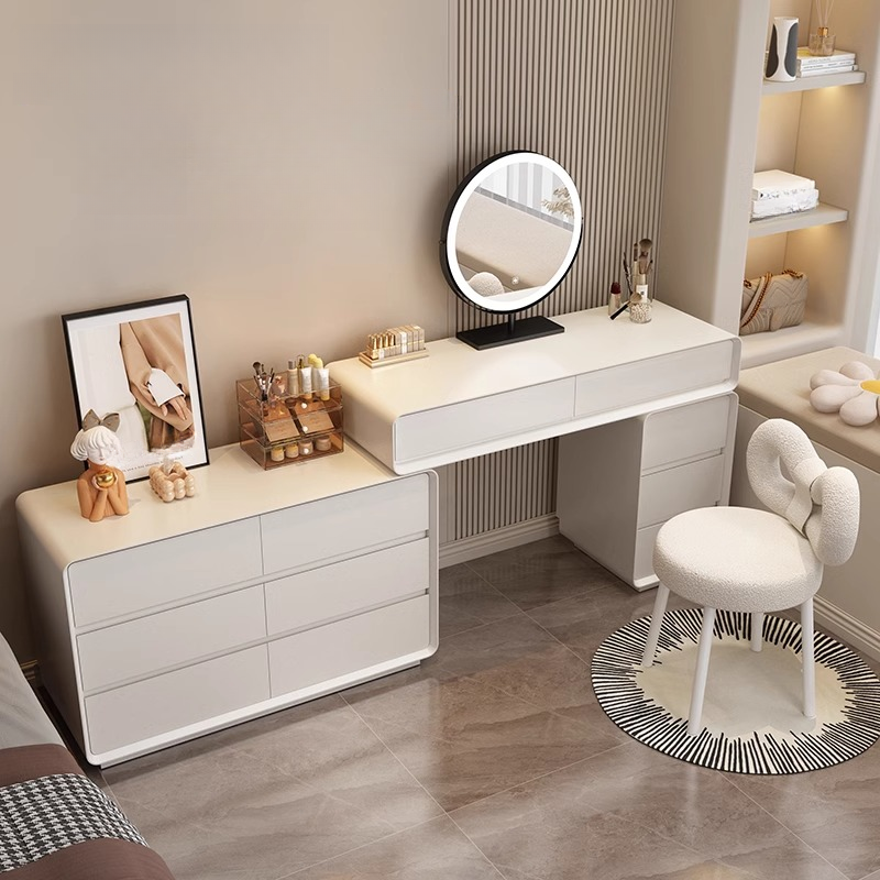 Multi-Purpose Vanity Set Featuring LED Lighting, Scalable and Adjustable Touch Controls