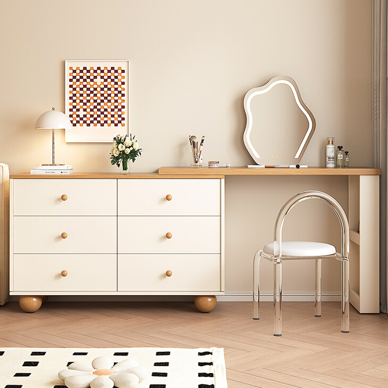 Multi-Purpose Vanity Set with Scalable Led Lighting and Adjustable Brightness Touch