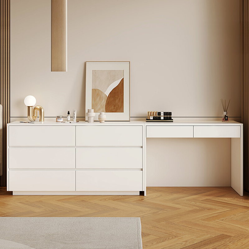 Multi-Purpose Vanity Set with LED Lighting, Push-Pull Functionality, and Adjustable Touch Control