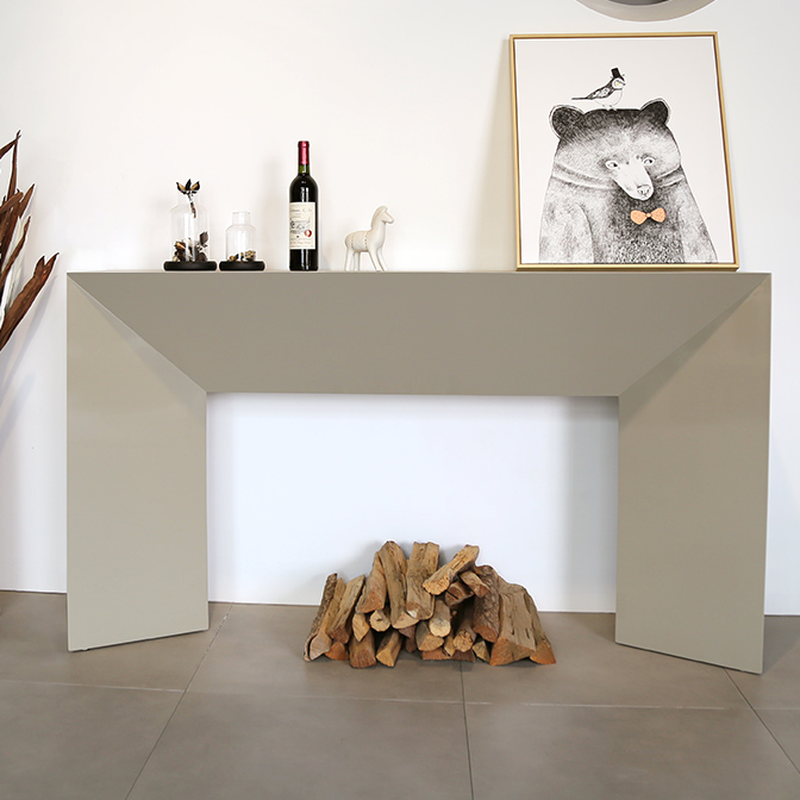 Modern Engineered Wood Rectangle Foyer Table with Sledge Base