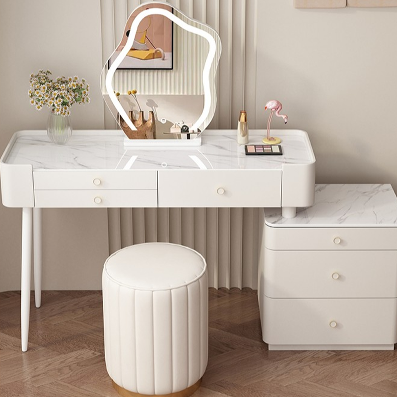 Multi-Purpose Vanity Set with LED Lighting, Scalable, Dividers Included, Push-Pull, Adjustable Touch and Brightness