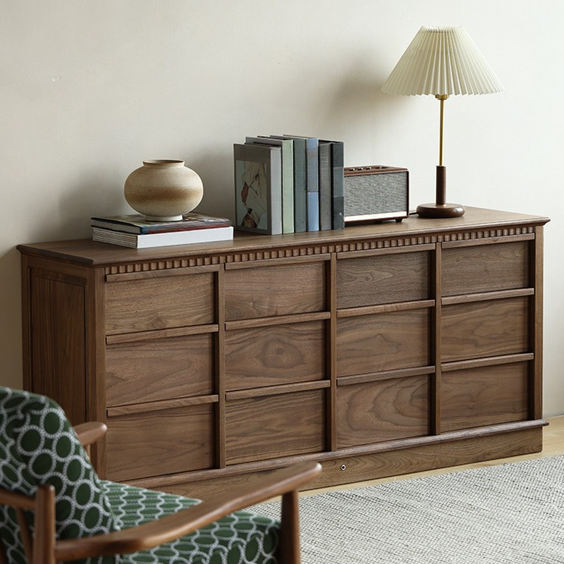 Simple Double Dresser with 3 Tiers and 12 Drawers