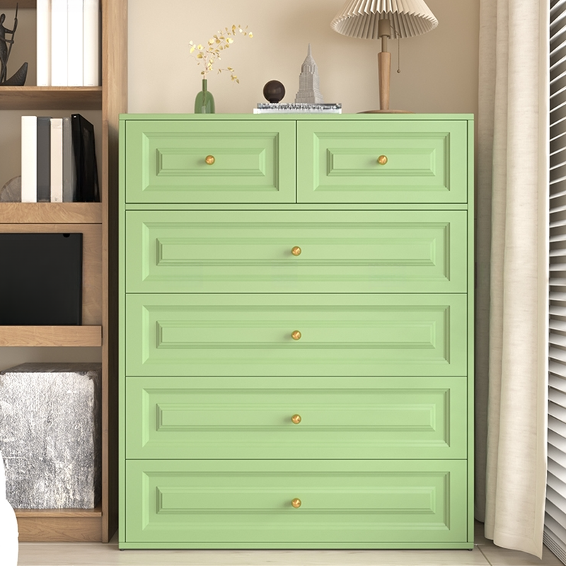 Trendy 5 Tiers/4 Tiers/3 Tiers Lime Green Steel Double Dresser