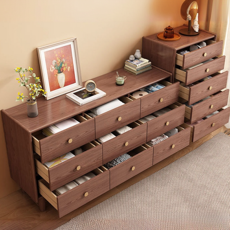 Modern Simple Style Hardwood Horizontal/Vertical Double Dresser/Lingerie Chest with 3 Tiers/4 Tiers/5 Tiers
