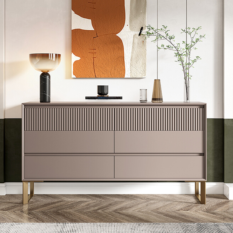 Dove Grey Simple 3-Tier Double Dresser