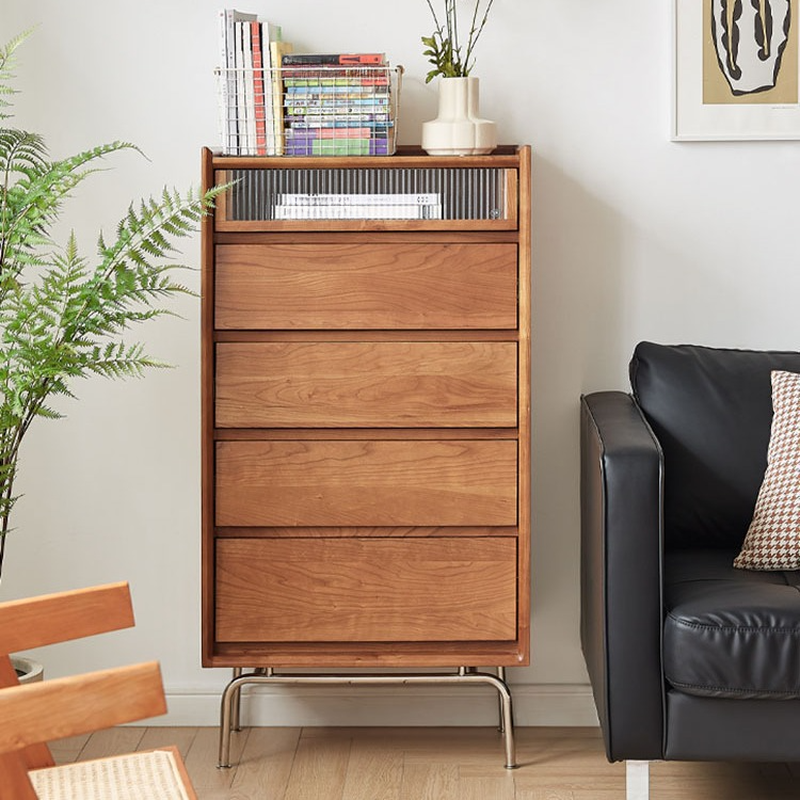 Simple 5-Tier Pine Lingerie Chest