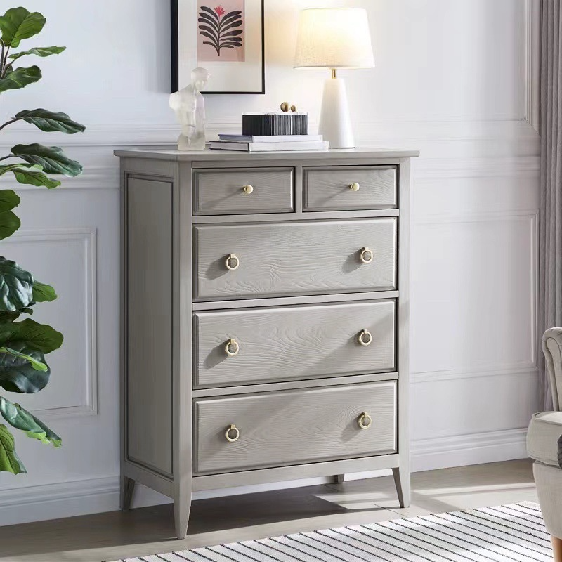 Dove Grey Simple Bachelor Chest