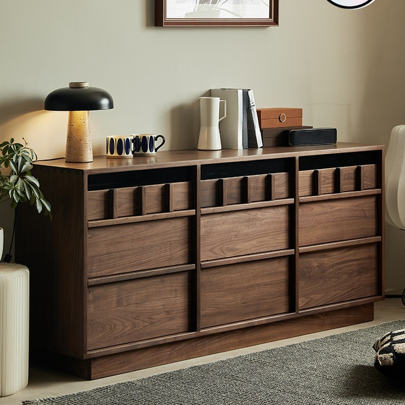 Horizontal/Vertical Console Dresser/Lingerie Chest in Natural Wood with 9 Drawers/5 Drawers in a Casual Style