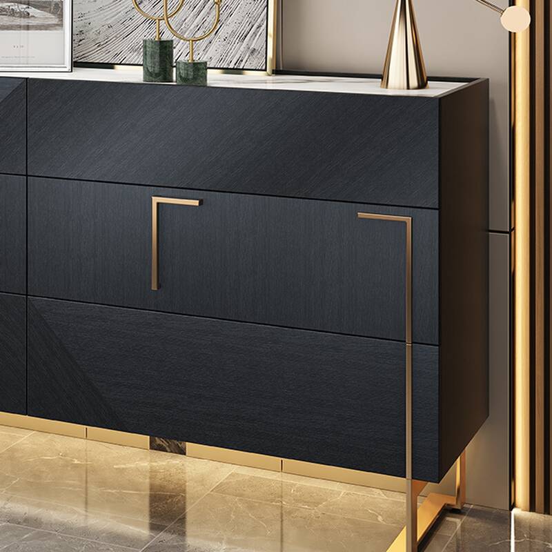 black dresser under 200 Hommoo Black 6 Drawer Dresser for Bedroom