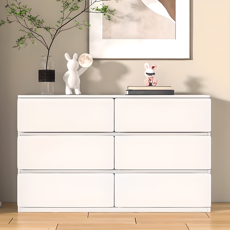 Trendy White Raw Wood Horizontal/Vertical Double Dresser with 9 Drawers/8 Drawers/6 Drawers/5 Drawers