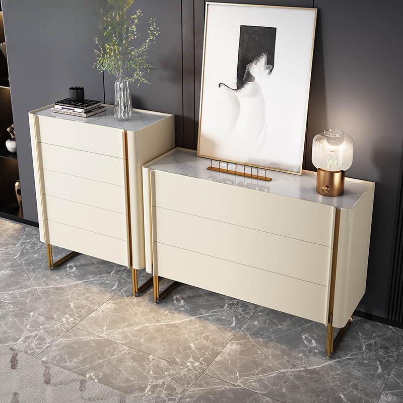 Simple White Lumber Horizontal/Vertical Bachelor Chest with 3 Drawers