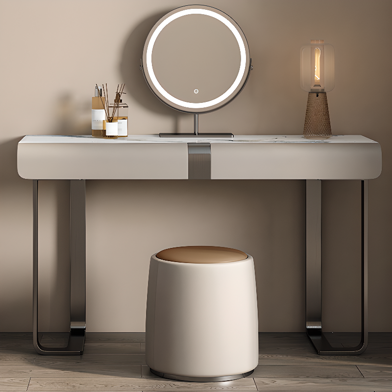 Vanity Set with Dividers, Lighting, Push-Pull, Adjustable Touch, and Brightness Control